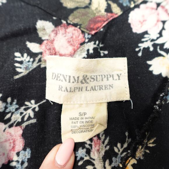 Ralph Lauren Dress Womens Small Mini Tiered Ruffle Floral A-Line Cottagecore - Picture 2 of 8